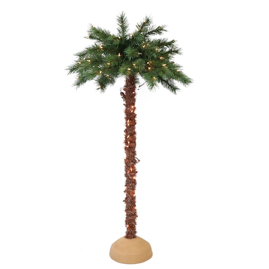4ft. Pre-Lit Artificial Palm Tree, Clear Lights